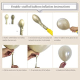 Black Bow Balloon Garland Kit: White & Sand Balloons, Party Decor