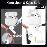 For Airpods 4 Case Cover With Cleaner Kit, [Glow In The Dark] Soft Silicone Cute Case For Apple Airpods 4Th Generation, Funny Anime Skull Cases For Air Pods4 For Men Women - Black