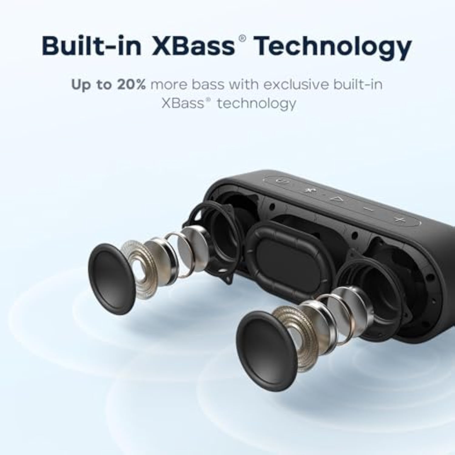 Xsound Go Bluetooth Speaker With 16W Loud Sound & Deeper Bass, 24H Playtime, Ipx7 Waterproof, Bluetooth 5.3 Tws Pairing Portable Wireless Speaker For Home, Outdoor (2024 Upgraded)