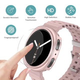 [6+6Pack Screen Protector Case For Samsung Galaxy Watch 8 40Mm, Bubble Free Anti-Fog Tempered Glass Film And Waterproof Hard Pc Protective Bumper No Water Collected Protective Cover Set