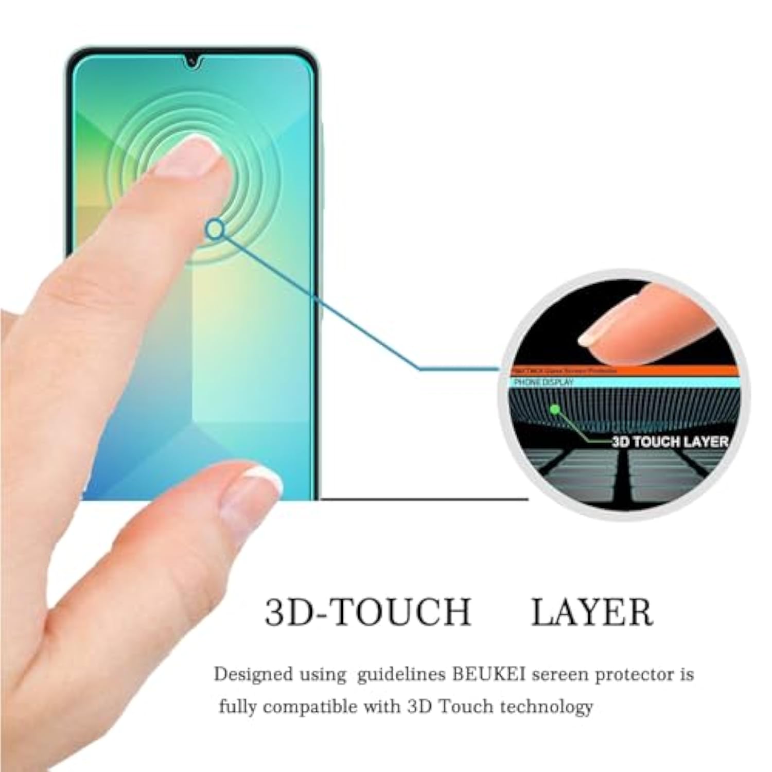 (3 Pack) Designed For Samsung Galaxy A06S / Galaxy A06 Screen Protector Tempered Glass, Anti Scratch, Bubble Free, 9H Hardness