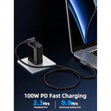 Short Usb C To Usb C Cable 0.5Ft,Typec Usb 3.1 Right Angle Usb C 3.2 Gen 2 20Gbps Cable 4K Video Cord 240W Pd Fast Charging Compatible,For Samsung T7/T5/X5 Ssd,Macbook Pro,Mobile Hard Drive,Laptops