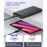 Portable Charger 2-Pack 15000Mah Power Bank Dual Usb And Type-C Output 5V3.1A Fast Charger Battery Pack For Iphone 16 15 14 13 12 X Samsung S24 S23 Google Ipad Etc (Light Black And White)