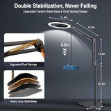 Newest Ring Light With Stand Overhead Phone Mount Holder, 10 Ring Light Tripod For Iphone, Selfie Light Phone Camera Stand For Video Recording,Photography, Streaming, Vlog, Tiktok,Youtube