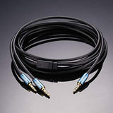 Audio Splitter, Sapphireblue&Gold-Plated 8 Feet 3.5Mm Male To 2 Male Audio Splitter, Trs Stereo Jack Headphones Adapter Cable For Smartphone, Computer, Mp3, Earphone, Speakers