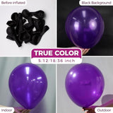 100 Pack Dark Purple 12 Inch Latex Balloons Helium Party Decorations for Halloween
