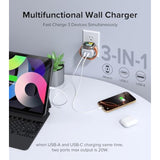 2025 Upgraded For Apple Watch Charger, 20W Dual Port Usb C Wall Charger Plug Fast Charging Block For Iphone, Travel Charger Compatible With Apple Watch Iphone Airpods Ipad
