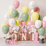 60pcs Pink Goose Balloon Set — 12" Pastel Balloons for Birthday & Baby Shower