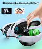 Magnetic Battery For Meta Quest 3S/3/2 Head Strap, Mq4000 Head Strap Battery With Digital Display, Extra 3H Playtime, Detachable