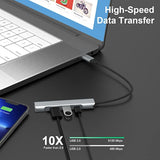 Lightning To Usb Hub [Apple Mfi Certified] 4-In-1 Otg Hub With 3 Usb 3.0 Ports And Fast Charging Port For Iphone/Ipad - Compatible With Microphones, Flash Drive, Keyboard, Mouse, Sound Card