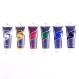 Acrylic Paint Set 6 Colours 75Ml, Semi Matte Finish Perfect For Canvas, Wood, Fabric, Leather, Cardboard, Paper And Crafts