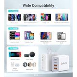 40W USB C Charger 2-Pack, 4-Port Fast Charging Block for iPhone & Tablets