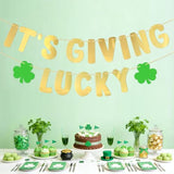 St Patricks Day Decorations, No Diy Gold It'S Giving Lucky Banner With Saint Patricks Day Green Shamrock Clover For St. Patrick'S Irish Day Home Mantle Wall Party Decor Supplies