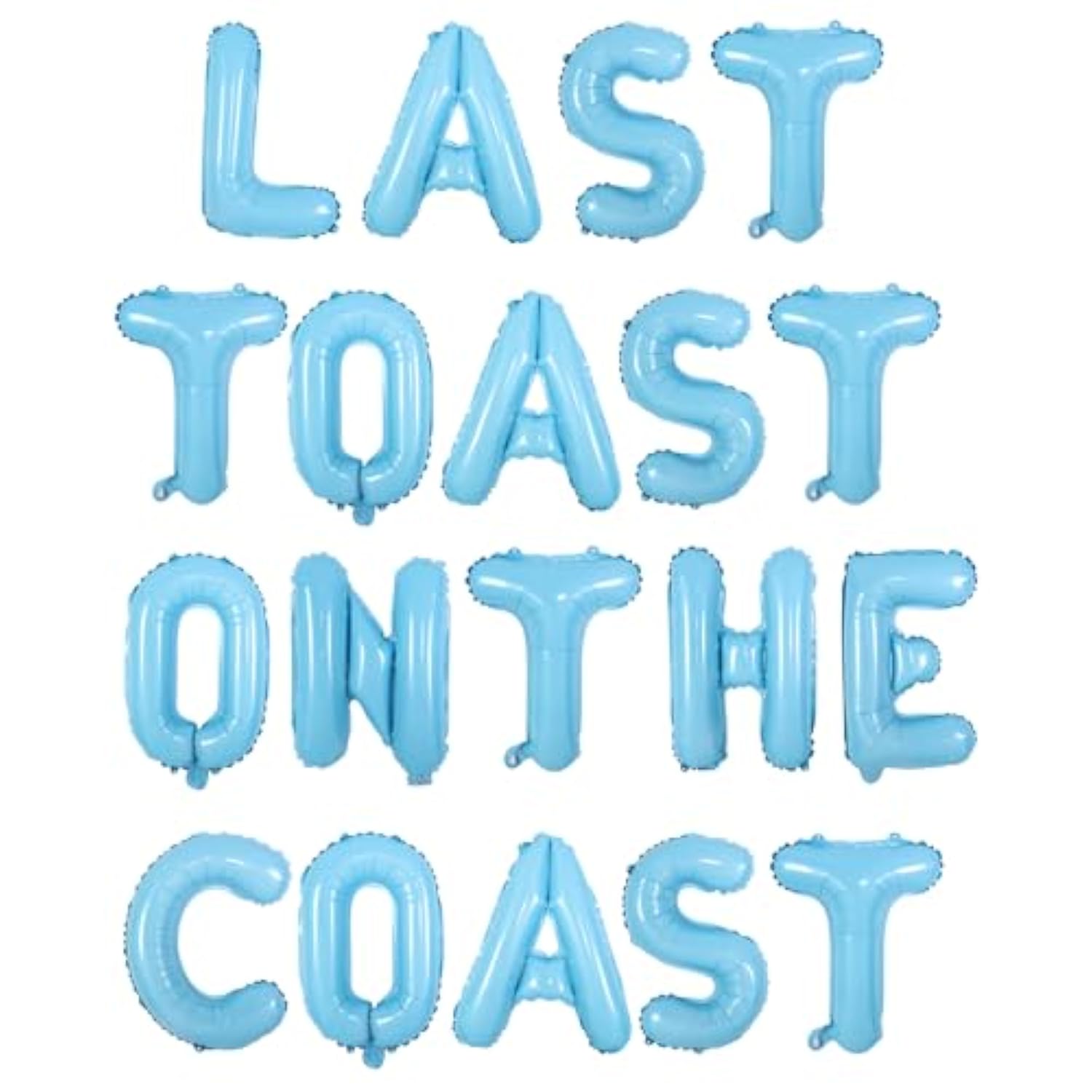 Coastal Bachelorette Decor — “Last Toast on the Coast” Banner & Blue Balloons