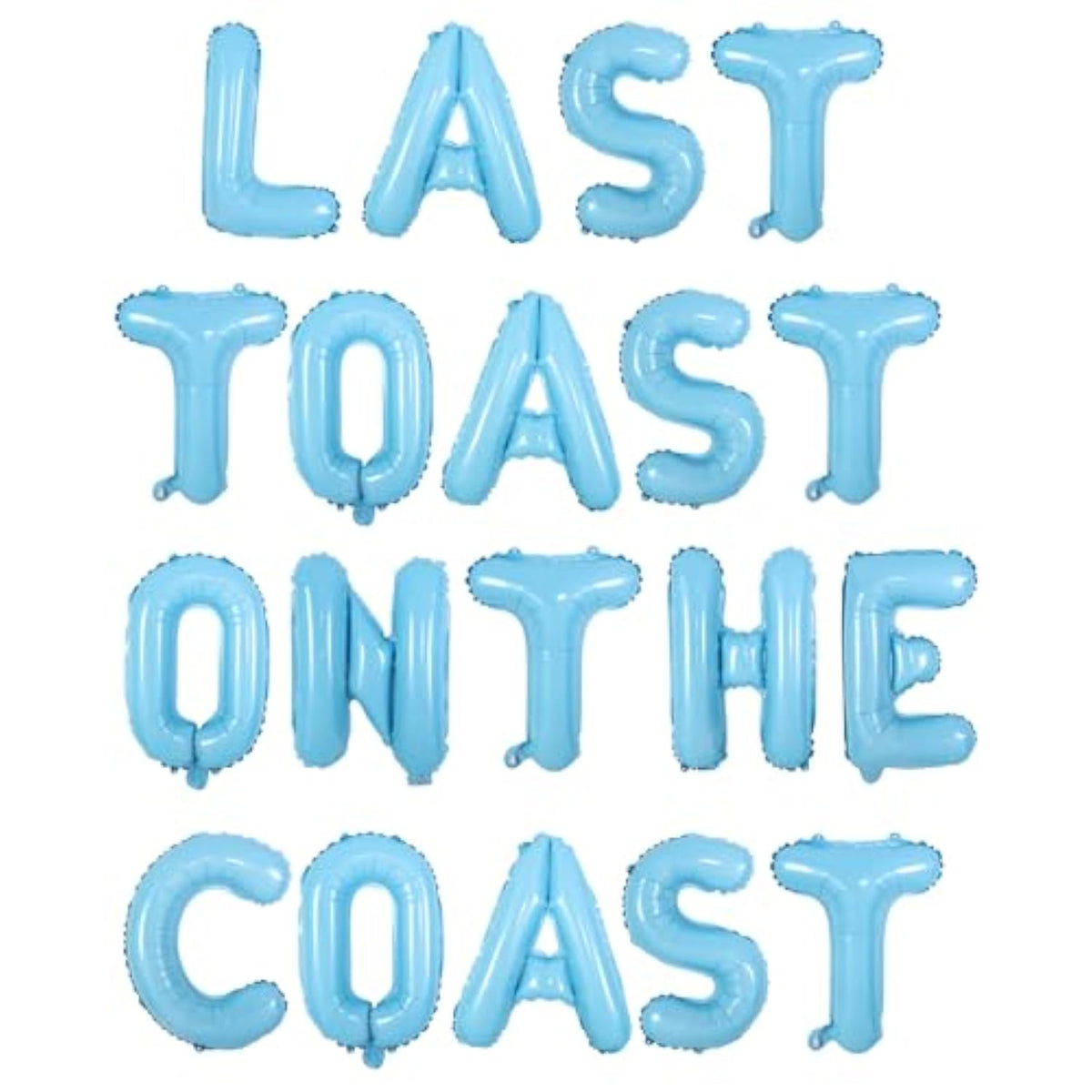 Coastal Bachelorette Decor — “Last Toast on the Coast” Banner & Blue Balloons