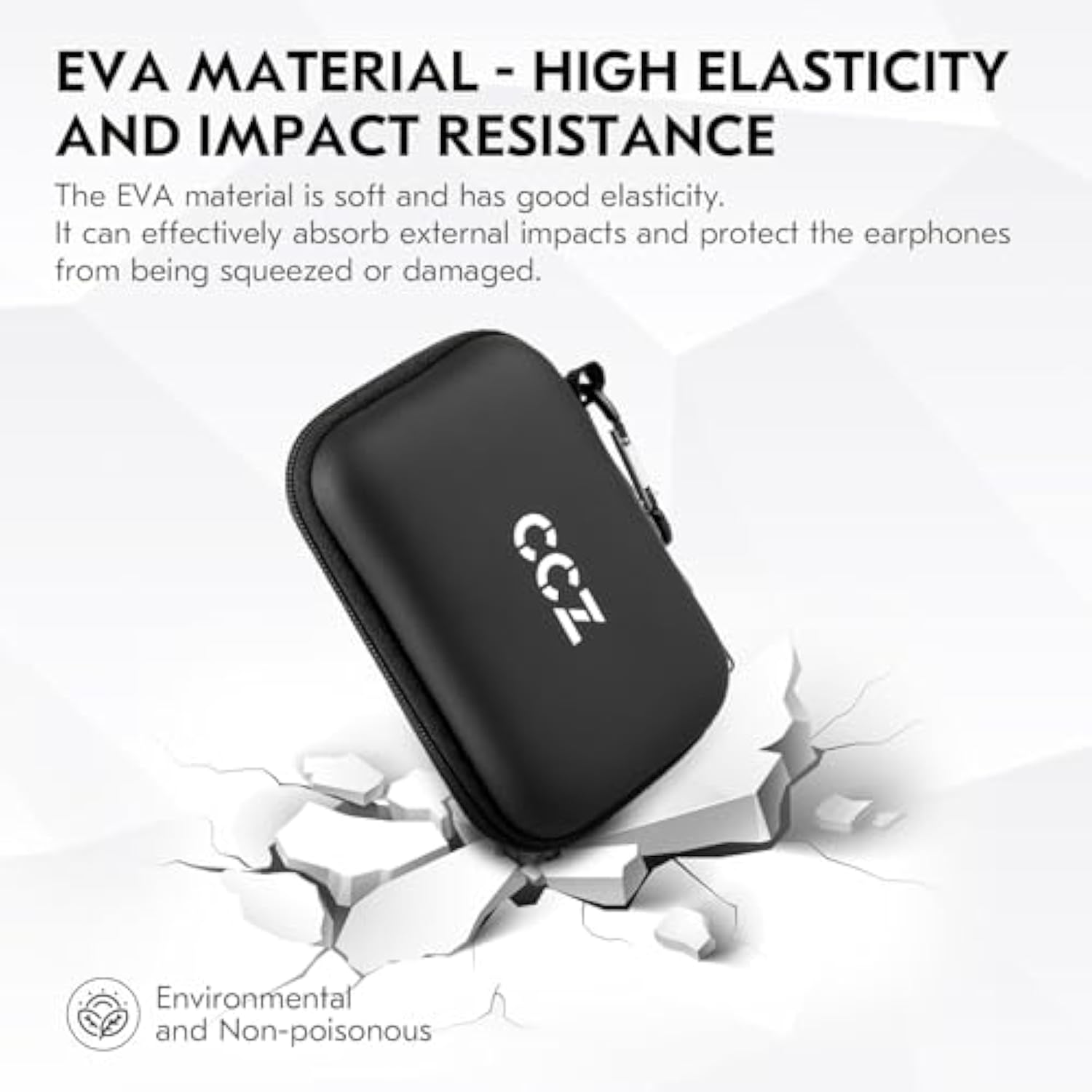 Kz Zs10 Pro In Ear Monitor Case,Ccz Zc02 Eva Leather Storage Box,Waterproof Earphone Storage Box,Travel Carrying Case,Pressure Resistant Box,Earphone Storage Bag Suitable For Edx Pro/Zst/As10/Castor