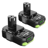 2 Packs 3.0 Replacement For Ryobi 18V Lithium Battery, Compatible With Ryobi 18 Volt For One+ Battery P103 P104 P105 P107 P108 And Cordless Power Tools