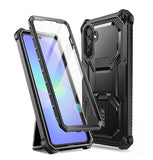 for  Galaxy A36 Case with Stand [Built-in Screen Protector] [Military-Grade Protection] [Support Fingerprint ID] Full-Body Rugged Shockproof