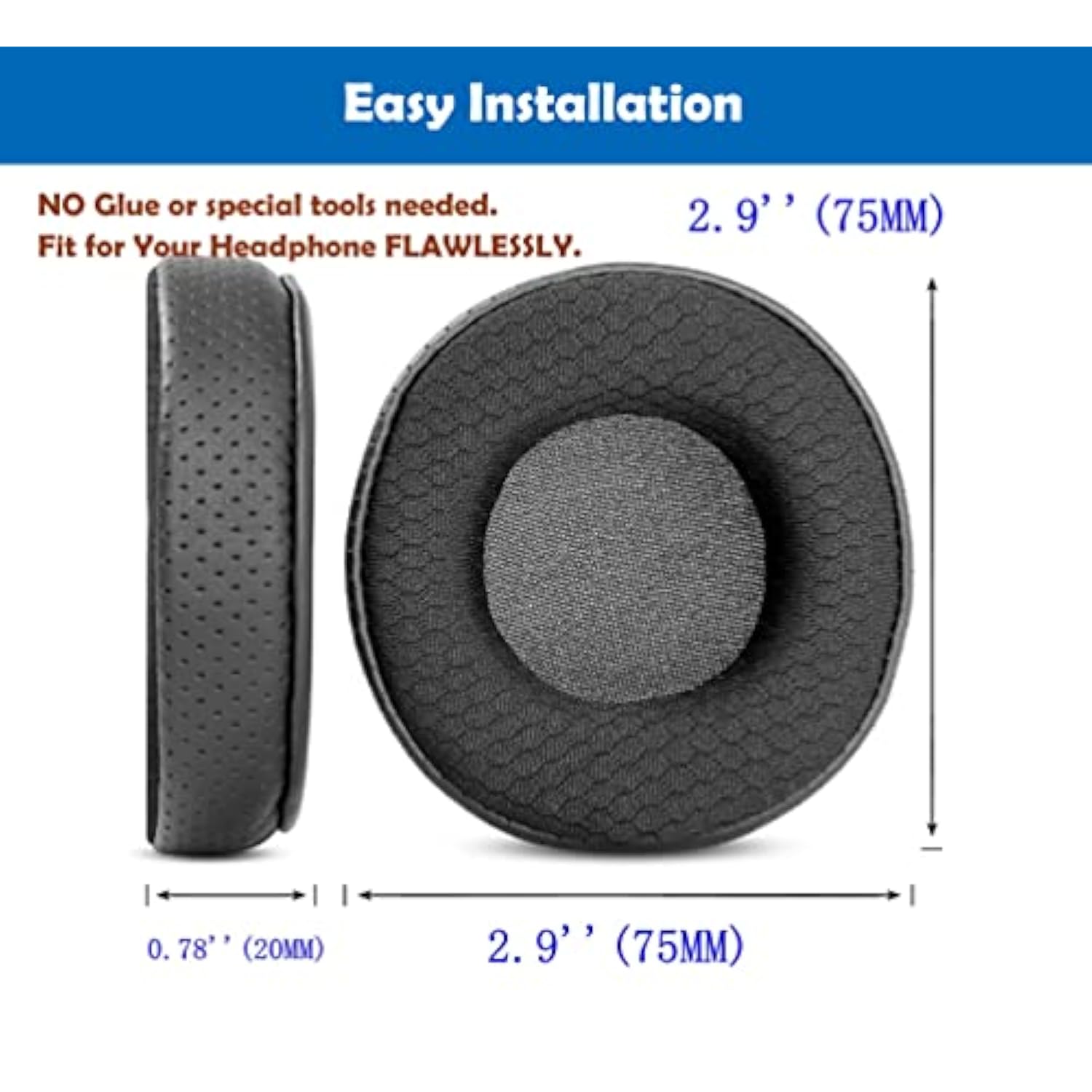 Breathable Headphone Earpads Replacement Headset Ear Pads Compatible With Sennheiser Urbanite On-Ear Headphone
