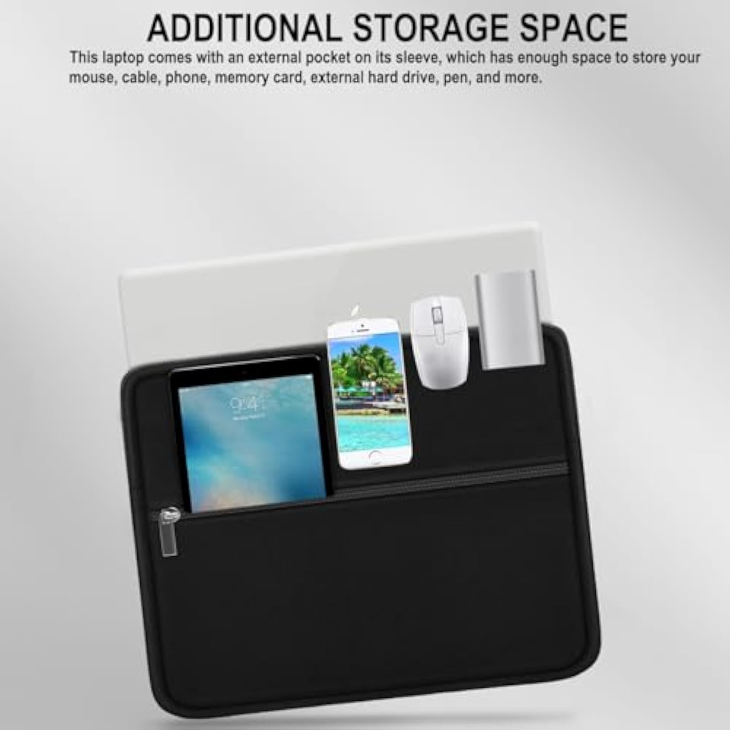 Laptop Sleeve 15.6 Inch, Shockproof Protective Laptop Case Briefcase With Front Pocket, Portable Monitor Computer Bag Compatible With Lenovo, Hp, Dell, Asus, Macbook, Notebook, Black