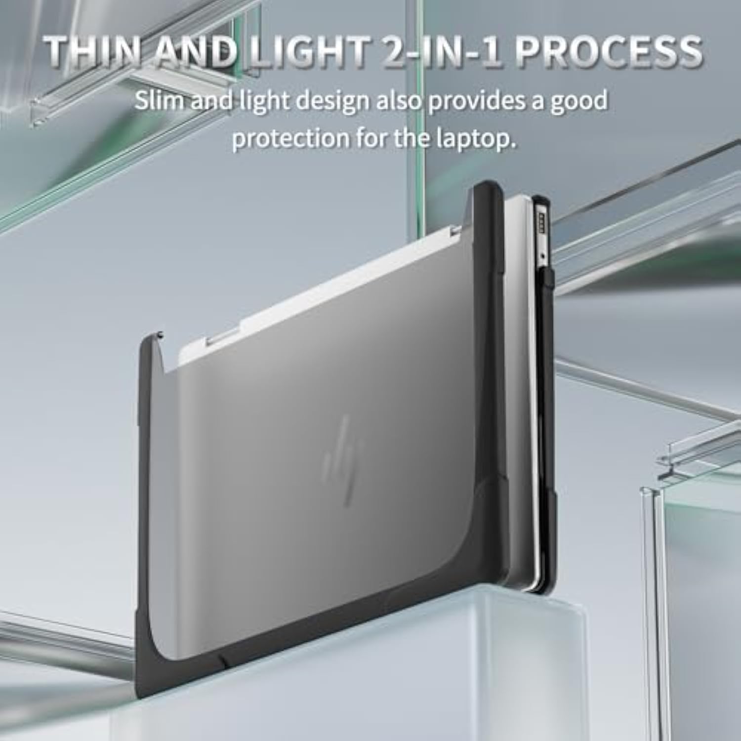 Protective Case For 14" Hp Envy X360 2-In-1 2K Touch-Screen Laptop 2024 Release- Shockproof Design Matte Finish Durable Cover With Tpu Edges Scratch-Resistant Stylish, Black