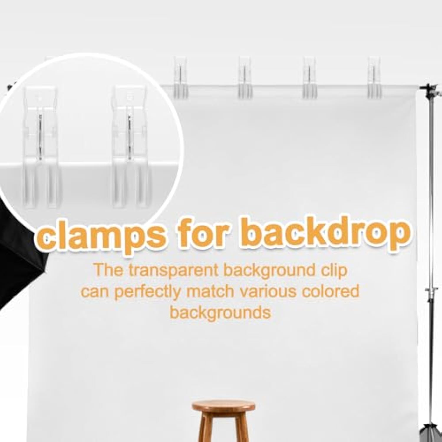 Balloon Arch Clips, 10 Pack 3.5 Inch Transparent Plastic Clips For Balloon Arch, Backdrop Clamps, Heavy Duty Spring Clamps For Party Decoration Crafts And Photography Studios