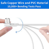 Pair Of 1.15Ft Short Power Cord For Sonos One/One Sl/Play 1 Power Plug Cable - 2 Prong L-Shaped Ac Power Cable Replacement Cord For Sonos Power Supply Cable, White