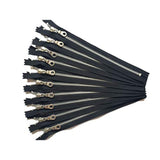 12 Inch Black Ykk Silver Aluminum Metal Zippers With Donut Pulls Numbe