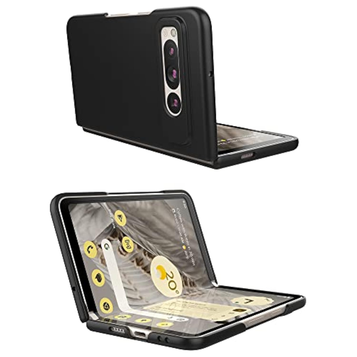 Case For Google Pixel Fold, Thin Matte Hard Pc Cover Phone Case For Pixel Fold - Black