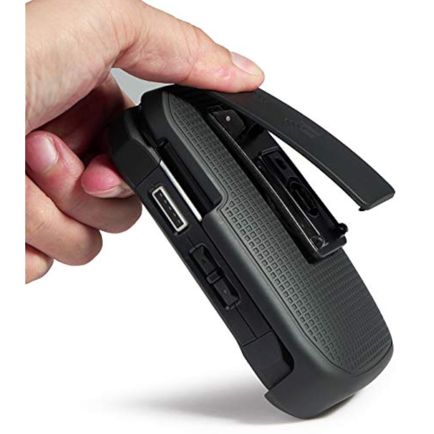 Nakedcellphone Holster For Kyocera Duraxv Extreme, Duraxe Epic, Duraxa Equip, [Rotating/Ratchet] Belt Clip Flip Phone Holder Case For Verizon E4810 E4811, At&T Firstnet E4830, Us Cellular E4831, Black