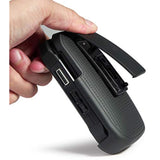 Nakedcellphone Holster For Kyocera Duraxv Extreme, Duraxe Epic, Duraxa Equip, [Rotating/Ratchet] Belt Clip Flip Phone Holder Case For Verizon E4810 E4811, At&T Firstnet E4830, Us Cellular E4831, Black