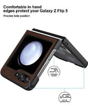 for  Galaxy Z Flip 5 5G Case, Leather Case, PU Leather + Hard PC Shell Ultra Thin Slim Durable Protective Phone Case Cover for  Galaxy
