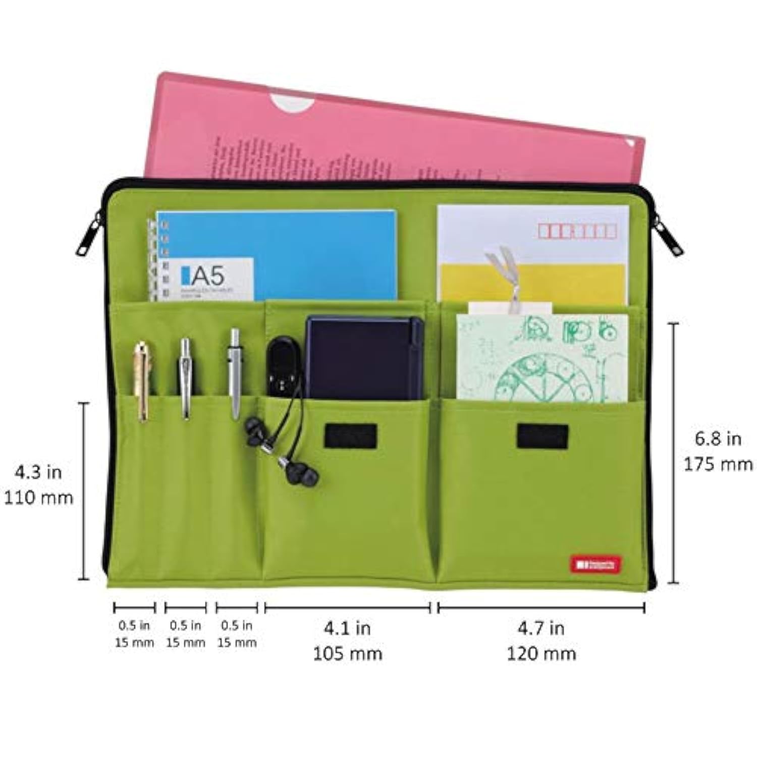 Lihitlab Laptop Sleeve With Storage Pockets (Bag-In-Bag), 10 X 13.8 Inches, Orange (A7554-4)