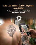 Tattoo Light Kit Tattoo Equipment and Supplies Tattoo Photography Video Lights Anti-3.0 Glare Kit 120 LED Beads?12W? Brighter and Lighter with Clip