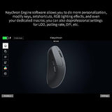 M3 Mini Wireless Optical Mouse, Bluetooth 5.2/2.4 Ghz/Wired Gaming Mouse, Programmable Pixart 3311 Sensor With Up To 12,000 Dpi/ 650 Ips, Lightweight Ergonomic For Windows Mac Linux - Black