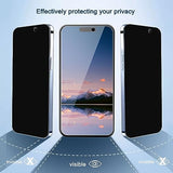 Privacy Screen Protector for iPhone 16 / iPhone 15 / iPhone 15 Pro [6.1 Inch] 3 Pack Anti Spy Private Tempered Glass Anti-Scratch Case Friendly [3