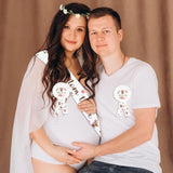 Highland Cow Mom To Be Sash Dad To Be Pin And Flower Crown Headband For Gender Reveals Party Baby Shower Party Favors Decorations For Boys And Girls Pregnancy Props Keepsake