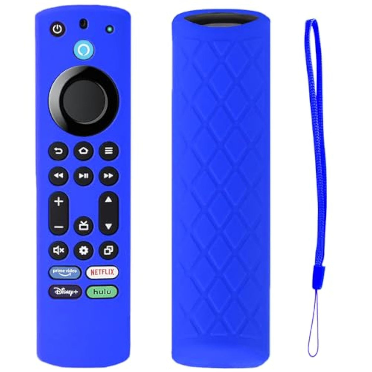 Remote Cover Compatible With Toshiba/Insignia/Omni/2 Series/4 Series Tv Voice Remote, Ct-Rc1Us-21 Ns-Rcfna-21 Ct95018 Silicone Remote Control Skin Case With Lanyard Glow In The Dark - Blue
