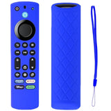 Remote Cover Compatible With Toshiba/Insignia/Omni/2 Series/4 Series Tv Voice Remote, Ct-Rc1Us-21 Ns-Rcfna-21 Ct95018 Silicone Remote Control Skin Case With Lanyard Glow In The Dark - Blue