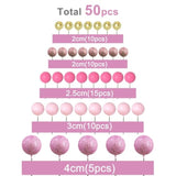 50 Pcs Ball Cake Topper Sticks Mini Balloons For Cake Decorating Supplies Foam Balls Cake Decorations For Baby Shower Cake Birthday Cake Toppers Decorations (Pink Series)