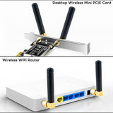 Rp-Sma Mini 2.4Ghz 5.8Ghz Wifi Antenna 2Dbi Dual Band Wireless Wifi Antenna Right Angle Small Pc Wifi Antenna Rp-Sma Male Connector Omni-Directional Mini Wifi Aerial Signal Booster Pack Of 2