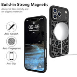 Case Compatible with iPhone 17 Pro Max Leopard Printed Pattern [Compatible with Magsafe] Cute Cheetah Protective Magnetic Case for Girls Women Men