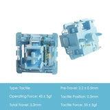 V3 Cream Blue Pro Keyboard Switch With Dustproof Stem For Mechanical Gaming Ke