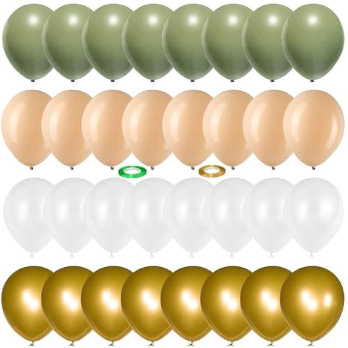 Green and Gold Balloon Set 60pcs for Wedding Birthday Baby Shower Parties