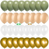 Green and Gold Balloon Set 60pcs for Wedding Birthday Baby Shower Parties