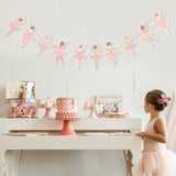 Ballet Girls Birthday Decorations - Ballerina Party Garland,Pink Ballet Banner,Girls Dance Party Hanging Garland Photo Props,Ballerina Wedding Party Decorations