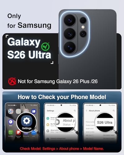 Magnetic for  Galaxy S26 Ultra Case, IP68 Waterproof Dustproof Case, [Compatible with Magsafe] [Built-in Lens & Screen Protector] Full Body