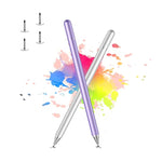 Stylus Pen For Ipad, Stylus Pens For Apple/Iphone/Ipad Pro/Mini/Air/Android/Microsoft/Surface All Capacitive Touch Screens Universal With 4 Replacement Tips (2 Pcs, Purple And Silver)