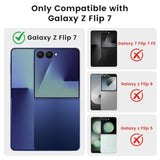 Designed For Samsung Galaxy Z Flip 7 Case With Card Holder&Hinge Protection, Clear Wallet Phone Case With Stand Ultra-Thin Shockproof Protective Cover For Galaxy Z Flip 7 2025