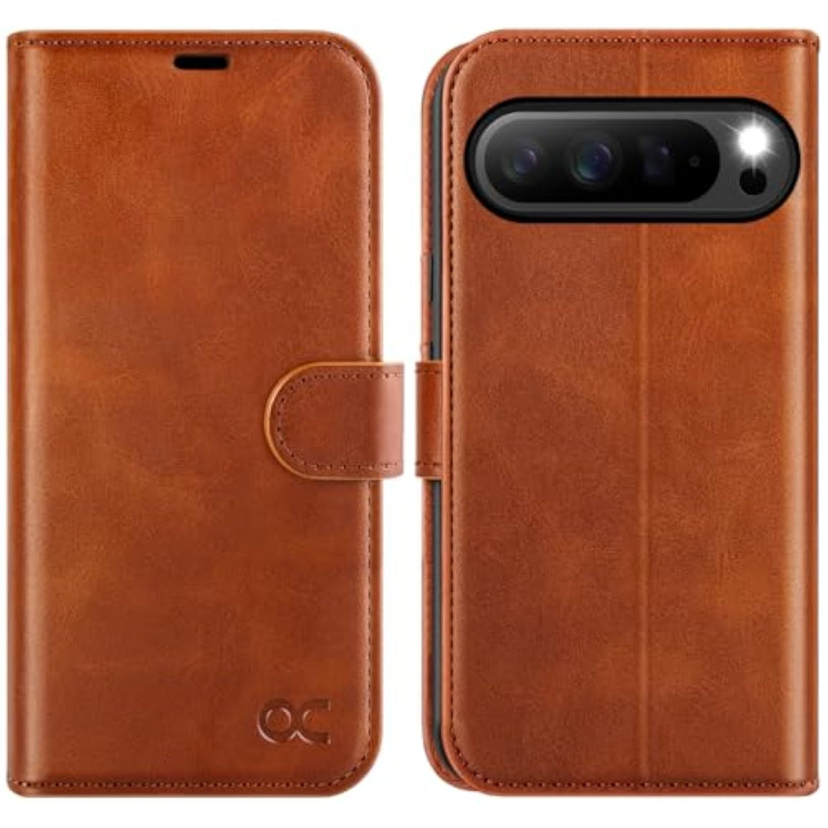 Compatible With Google Pixel 10 Pro Xl Wallet Case, Pu Leather Flip Folio Case With Card Holders Rfid Blocking Kickstand [Shockproof Tpu Inner Shell] Phone Cover 2025, Brown
